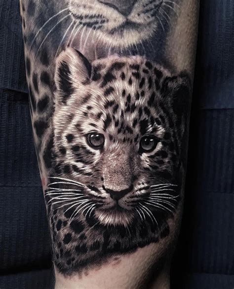 traditional leopard tattoo.